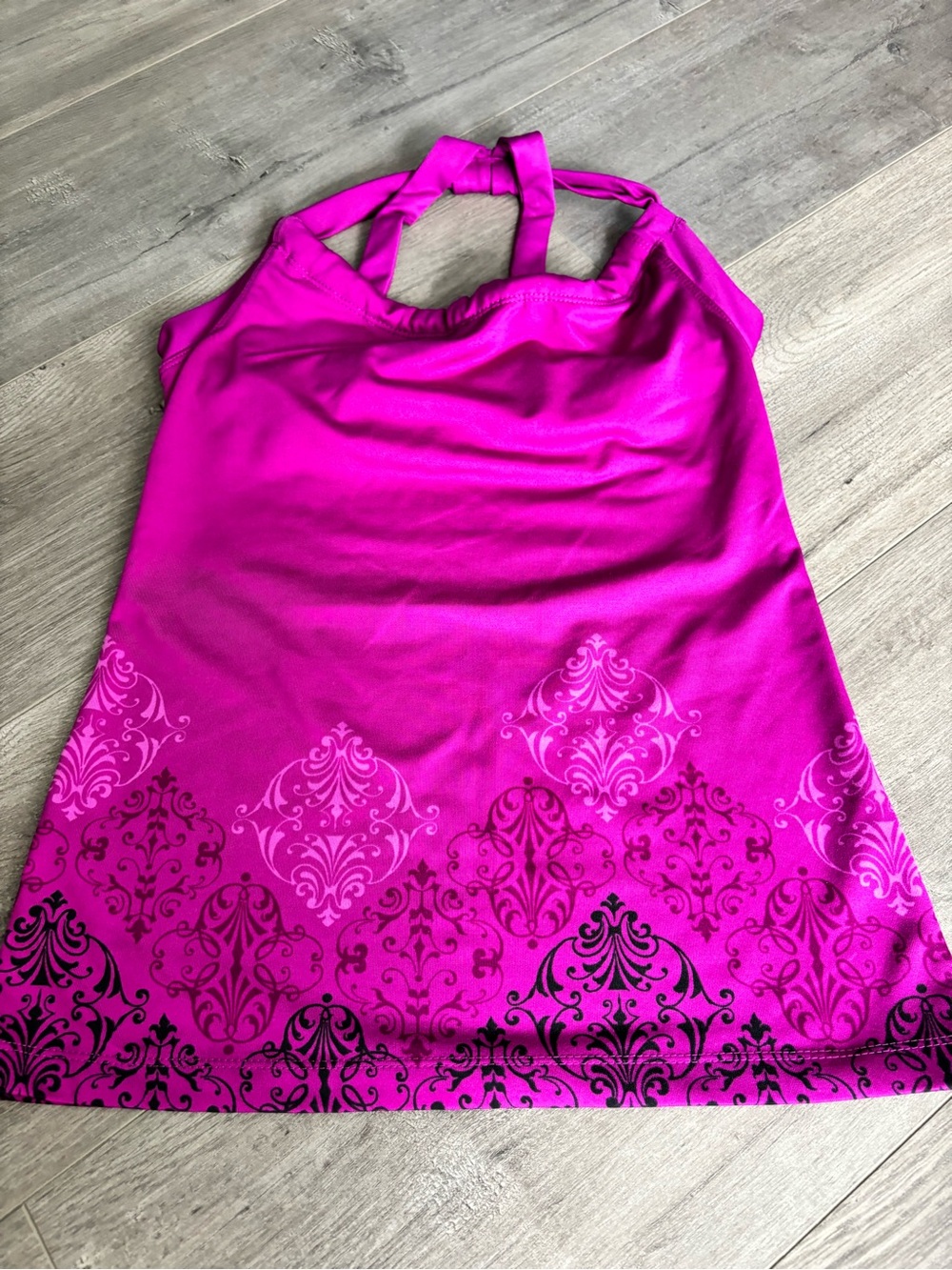 tek gear Hot Pink Printed Halter Tank Top